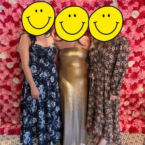 Show Me Your Mumu Gold Sequin Taylor Tube Dress